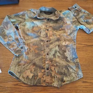 Vintage Liberty Camo Shirt Women's S/M Button Up Advantage Timber Long Sleeve - Picture 1 of 7