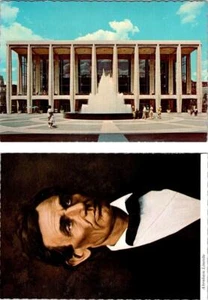 2~4X6 Postcards NY New York City LINCOLN CENTER PERFORMING ARTS & Abe Lincoln - Picture 1 of 5