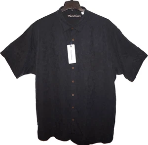 Camisa de campamento Roundtree Yorke Caribe manga corta ALTA 4XT negra nueva con etiquetas (RYC376) - Imagen 1 de 8