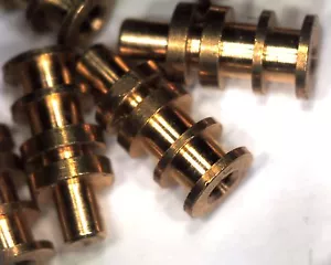 pack of 100 machined brass turret terminals 9mm tall 2mm pcb hole - Picture 1 of 3
