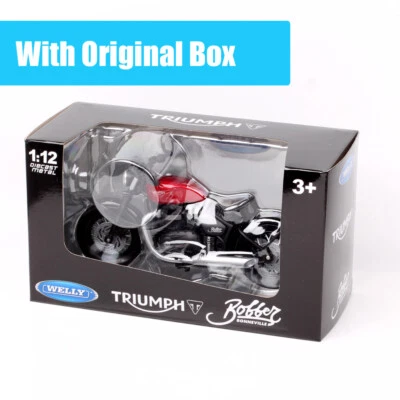 Welly 1/12 Scale Triumph Bonneville Bobber Motorcycle Model Diecast Toy Bike - Image 1 of 4