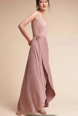NUEVO MAXI VESTIDO ENVOLVENTE ANTHROPOLOGIE BHLDN TALLA M TWOBIRDS LILY Foto 1 de 2