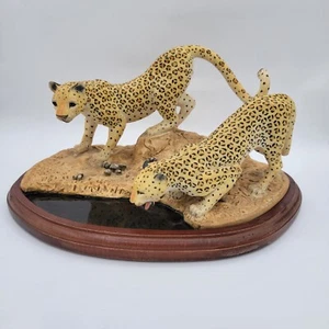 Carlos Estevez Geparden Skulptur afrikanisches Wasserloch Serie 81/950 Ret Ltd Hrsg. - Bild 1 von 11