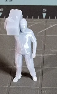 1/64 3D Printed Man with Box on Shoulder - Picture 1 of 1