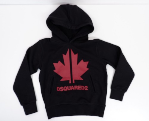 Felpa con cappuccio Dsquared2 DS2 ragazzo taglia 8 anni nera in perfette condizioni