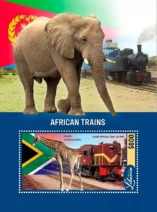 South AFRICAN TRAINS SAR Class 32-000 Railway Train Stamp Sheet (2022 Liberia) - Picture 1 of 1