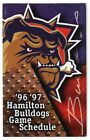 1996-97 Hamilton Bulldogs AHL Hockey Schedule !!! Molson Export