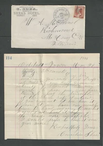 Hotel Odebolt Ia Sheas 1886 con carta - Imagen 1 de 1