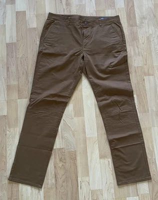 Pantalones Bonobos 36 x 34 Castañas Marrón Geo Slim Cónicos Para Hombre Frente Plano Elastizados Foto 1 de 4