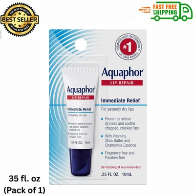 Pomada reparadora de labios Aquaphor - Humedad duradera, 0,35 fl oz (paquete de 1)... Foto 1 de 4
