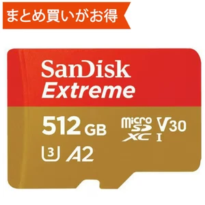SanDisk Extreme 512 Go microSDXC UHS-I U3 V30 A2 190/130 Mo/s - Carte SDSQXAV pour 4 - Photo 1 sur 8