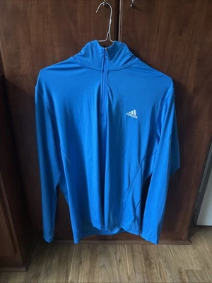 Мужская толстовка с капюшоном для гольфа Adidas Primegreen St. Andrews Scotland L синяя новая без ценников - Изображение 1 из 4