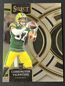 2023 Panini Select #118 Carrington Valentine Silver Prizms Green Bay Packers - Foto 1 di 2