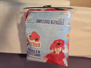  Clifford the Big Red Dog Deluxe Cute Toddler Halloween Costume - L (2T-4T) - Picture 1 of 7