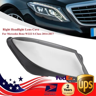 Right Side Headlight Clear Lens Cover For Mercedes-Benz W222 S-Class 2014-2017 Foto 1 de 4