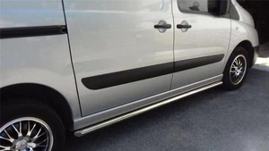 Side Bars + Down Lights For Opel Vauxhall Combo LWB 2019+ Van Stainless Tubes - Picture 1 of 7