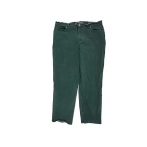 Gloria Vanderbilt Amanda gerades Bein Damengröße 16P grün Denim Jeans - Bild 1 von 5