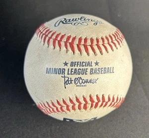 Pallone Ufficiale Minor League Baseball Gioco Usato Pallone Fallo Pat O'Conner President - Foto 1 di 5