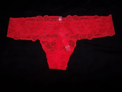 ROSA Victoria's Secret Tanga Extra Bajo Bragas, Rojo Caramelo Manzana Talla XS Foto 1 de 2