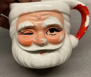 Vintage Weihnachtsmann Keramik Becher Tasse ~ Weihnachten ~ Japan - Bild 1 von 8