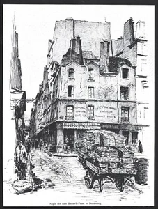 1930 -- PARIS . ANGLE DES RUES SIMON LE FRANC ET BEAUBOURG . 3V920 - Picture 1 of 1