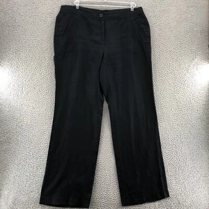 Pantalone Chicos donna 2 US 12 nero lino gamba larga leggero ufficio carriera lavoro - Foto 1 di 13