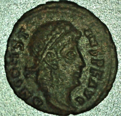 Constans 333-350 AE3 Obv-DNCONSTINS PF AVG, Rev-In Wreath VOT XX MVIT XXX - Image 1 of 2