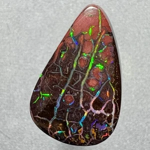 Farbgefüllte Adern * 18ct natürlicher australischer massiver Koroit Boulder Opal * Video - Bild 1 von 5