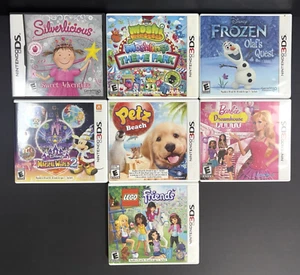 Lot of 7 Nintendo DS Kid's Girl's Games  Moshi Frozen Disney Petz Barbie Lego - Picture 1 of 23