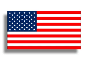 USA Flag Sticker 3 x 5 decal Cooler Laptop ATV 4x4 Cup Car Vehicle Window Bumper - Bild 1 von 1