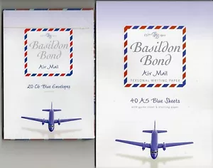 Papel y sobres de correo aéreo azul Basildon Bond A5/C6 comprar por separado o juntos. - Imagen 1 de 4