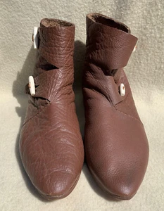 Ladies Jorvik Leather Viking Shoes, Size 8 - Picture 1 of 6