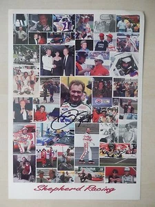 Morgan Shepherd Autografiado 8 1/2" X 11" Racing Slick - Imagen 1 de 3
