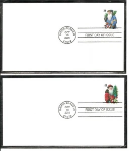 US SC # 3537-3540 Christmas, Santas FDC. Ready For Cachet - Picture 1 of 2