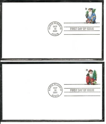 US SC # 3537-3540 Christmas, Santas FDC. Ready For Cachet - Image 1 of 2