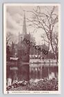 Postcard UK Stratford-on-Avon Trinity Church Tucks Glosso (J10)