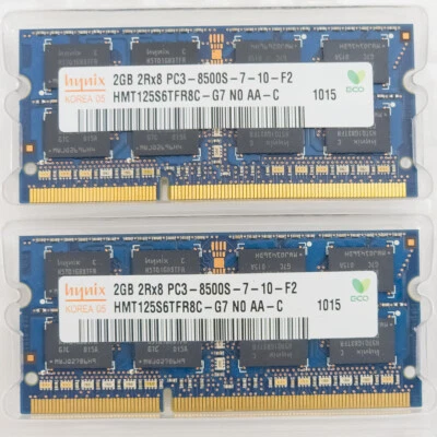 Hynix 4GB DDR3 PC3-8500 1066MHz SODIMM Apple Macbook Laptop RAM HMT125S6TFR8C-G7 - Image 1 of 4