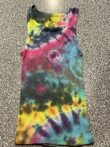 Tie Dye Kids Tank Muscle T-Shirt Large - Custom Design - Multi-color - Cotton - Picture 1 of 9