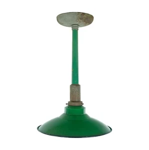 Reclaimed 12.5 in. Industrial Green Steel Factory Pendant Light - Picture 1 of 8