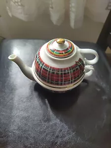 vintage stuart dress tartan williams sonoma combination tea cup/tea pot - Picture 1 of 9