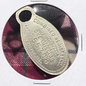 REGISTRO COMBINADO CO $1 Recompensa Etiqueta de llave perdida FOB Devolución Chicago, ILL. ~ SP1038 - Imagen 1 de 2