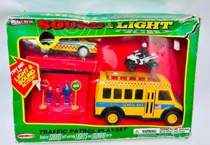 Vintage Remco Traffic Patrol Playset Real Steel Heavy Metal Light & Sound 1991 - Picture 1 of 8