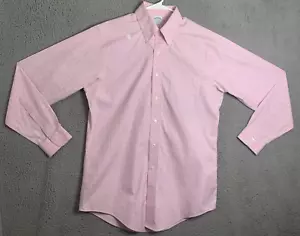 Brooks Brothers Camicia Uomo Media 1818 Slim Fit Non Ferro Cotone Plaid 15,5 35 - Foto 1 di 17