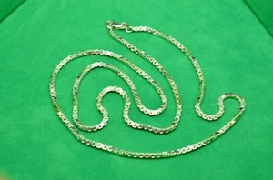 23" Silver Plated box chain necklace 2.3mm - Picture 1 of 3