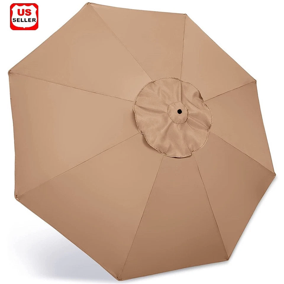 LINKPAL 9ft Patio Market Table Outdoor Umbrella Replacement Canopy Cover (Canopy Only)