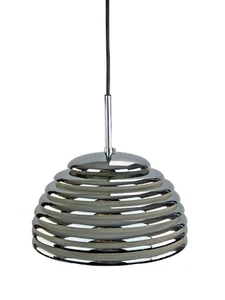 60er 70er Jahre Deckenlampe Staff Leuchten Kazuo Motozawa Saturno Chrom Design - Picture 1 of 20