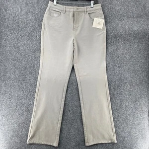 Dream Jeannes Pants Womens 8 Grey Quacker Factory Straight Leg Stretch - Picture 1 of 12