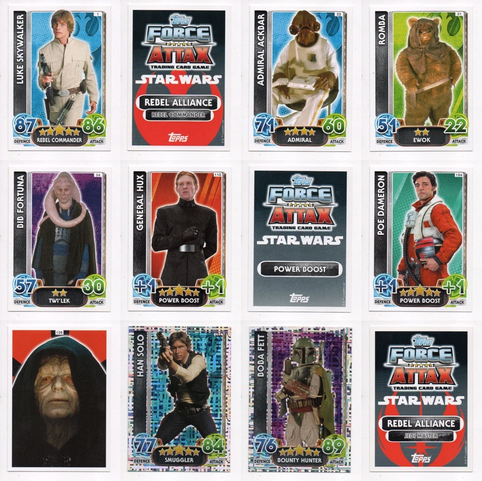2016 Star Wars Force Attax The Force Awakens Choose Your Card/s - Image 1 of 1