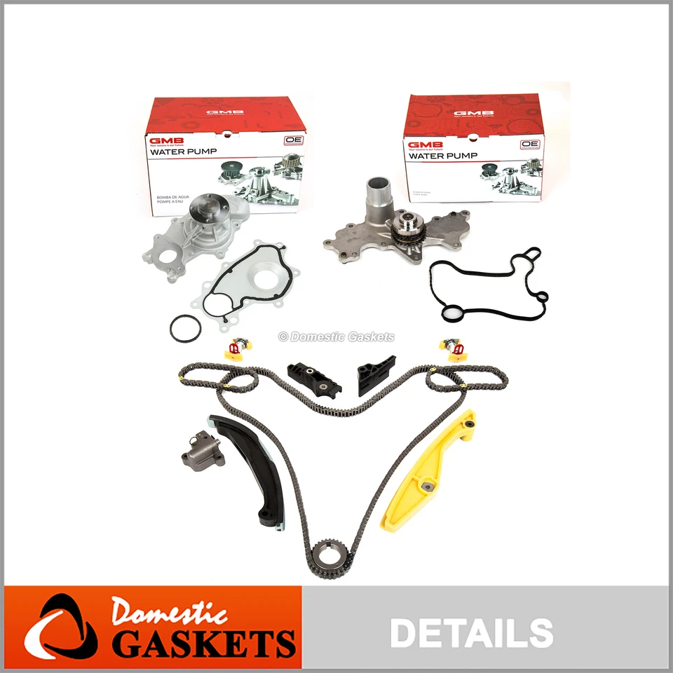 Timing Chain Kit Water Pump w/ 4-Bolt Flange Fit 15-16 Lincoln Ford F-150 3.5L - Изображение 1 из 4