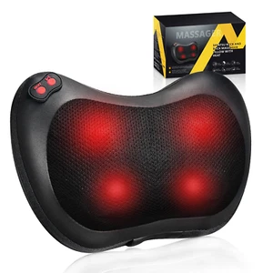 Shiatsu Back Massager with Heat,Deep Tissue Kneading,Electric Back Massage Pillo - Picture 1 of 12